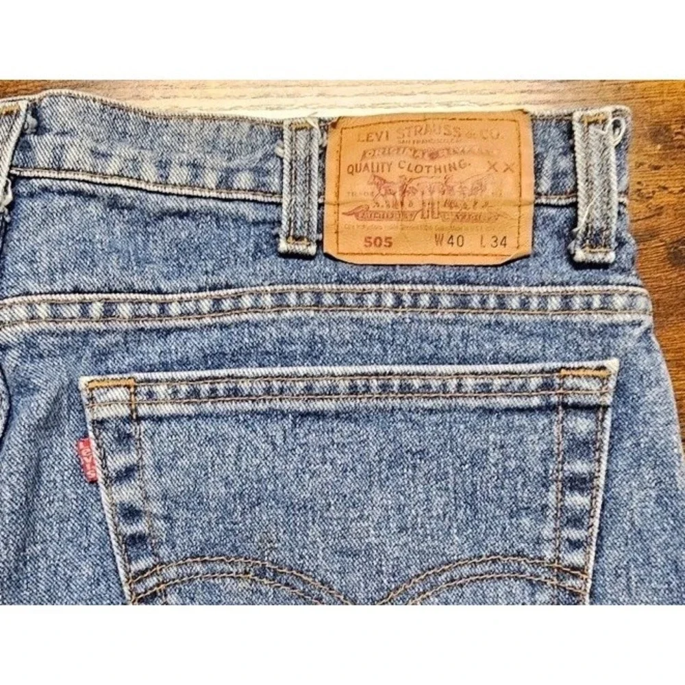 VTG 90s Levi's 505 Regular Fit Straight Leg 100% Cotton Jeans Men's 38x31